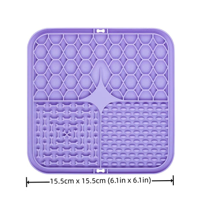 Pet Dog Cat Licking Pad Licking Pad anti Choking Slow Food Utensils Slow Food Bowl Licking Plate Pet Cat Yogurt Meal Mat