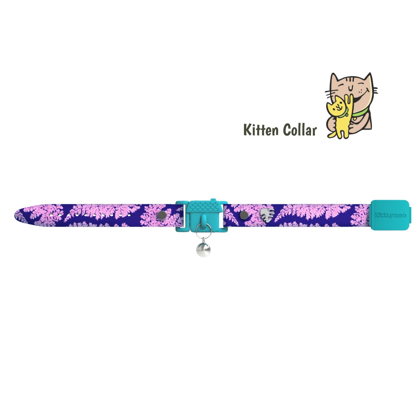 KITTYRAMA KITTEN BOTANICALS FERN COLLAR - Quick Release, Breakaway, Hypoallergenic