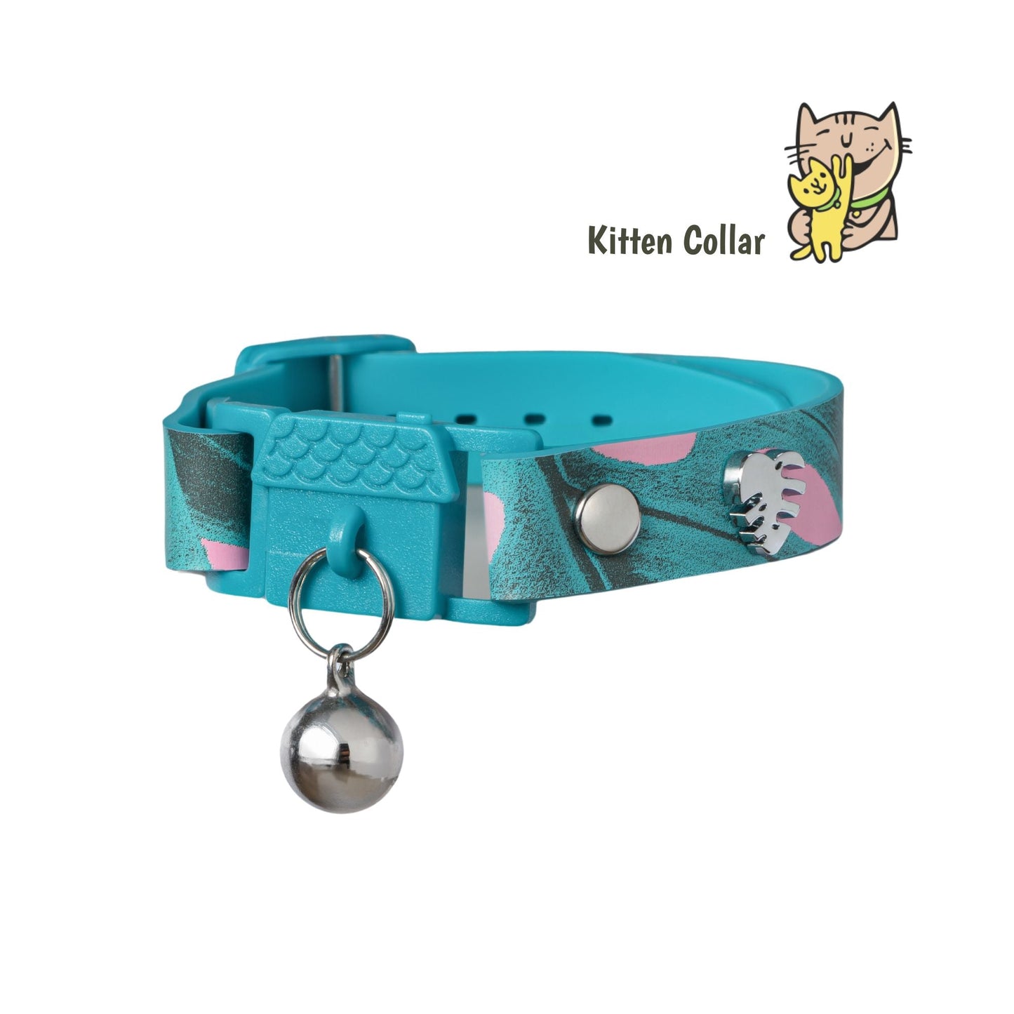 KITTYRAMA KITTEN BOTANICALS MONSTERA COLLAR - Quick Release, Breakaway, Hypoallergenic