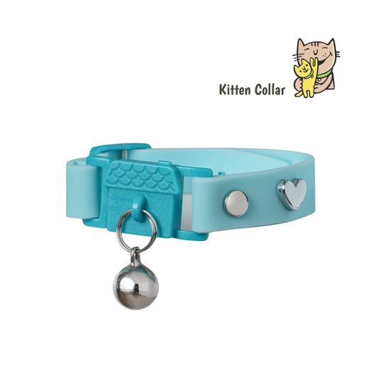 KITTYRAMA KITTEN AQUA COLLAR - Soft, Lightweight, Quick Release Breakaway