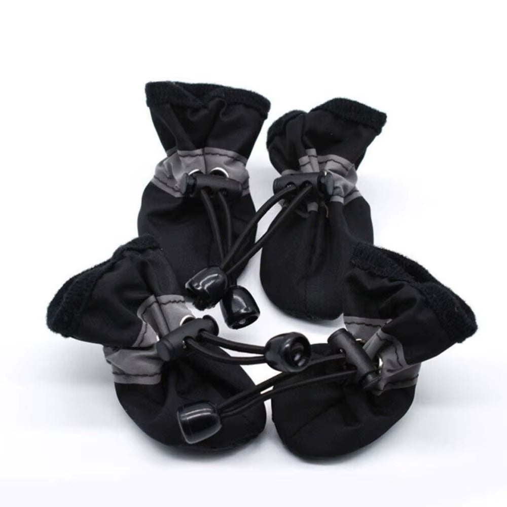 4Pcs Anti-Slip Footwear Waterproof Dog Shoes Pet Rain Shoes Rain Snow Boots Pet Shoes