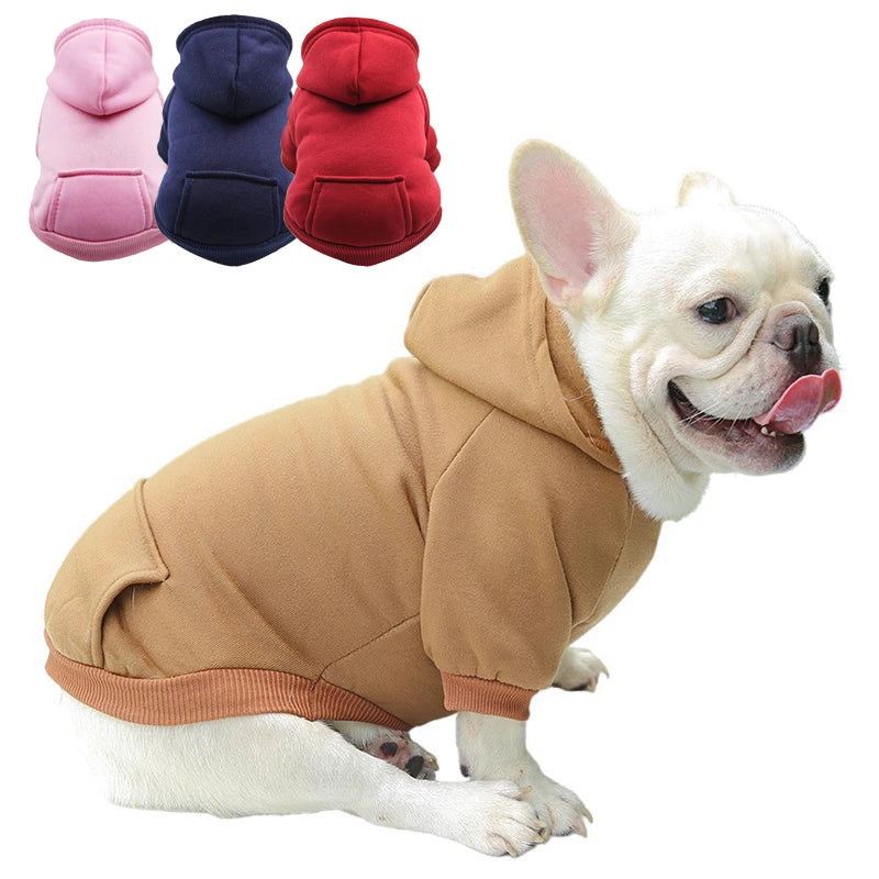 Cheap Dog Hoodie Winter Warm Dog Clothes for Small Medium Dogs French Bulldog Coat Puppy Cat Jacket Chihuahua Yorkie Pet Costume