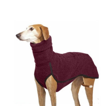 Pet Dog Winter High Collar Jumper Sweater Greyhound Whippet Clothes Lurcher Coat
