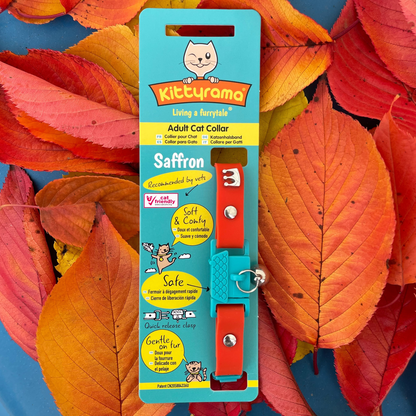 KITTYRAMA SAFFRON CAT COLLAR - Quick Release, Breakaway, Hypoallergenic