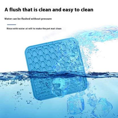 Pet Dog Cat Licking Pad Licking Pad anti Choking Slow Food Utensils Slow Food Bowl Licking Plate Pet Cat Yogurt Meal Mat