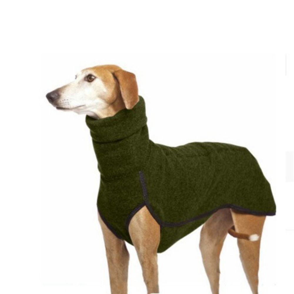 Pet Dog Winter High Collar Jumper Sweater Greyhound Whippet Clothes Lurcher Coat