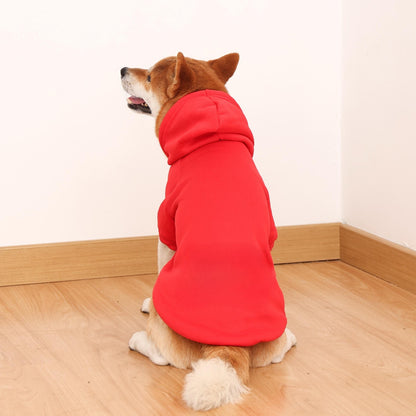 Pet Dog Hoodie Jumper Winter Dogs Clothes Jacket Coat Fleece Warm Clothing