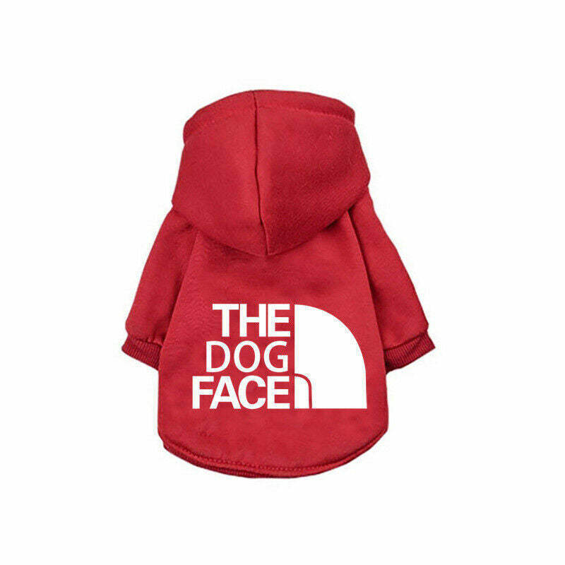 Pet Dog Hoodie Jumper Winter Dogs Clothes Jacket Coat Fleece Warm Clothing