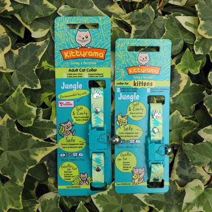 KITTYRAMA BOTANICALS JUNGLE CAT COLLAR - Quick Release, Breakaway, Hypoallergenic