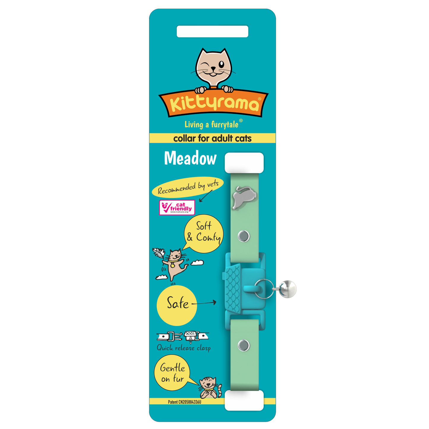 KITTYRAMA MEADOW CAT COLLAR - Quick Release, Breakaway, Hypoallergenic