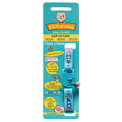 KITTYRAMA RIVER 'I HAVE A HOME' CAT COLLAR - Quick Release, Breakaway, Hypoallergenic
