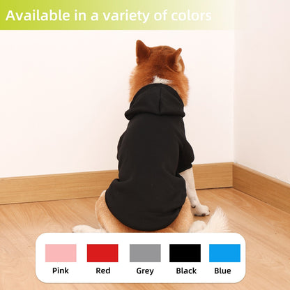 Pet Dog Hoodie Jumper Winter Dogs Clothes Jacket Coat Fleece Warm Clothing