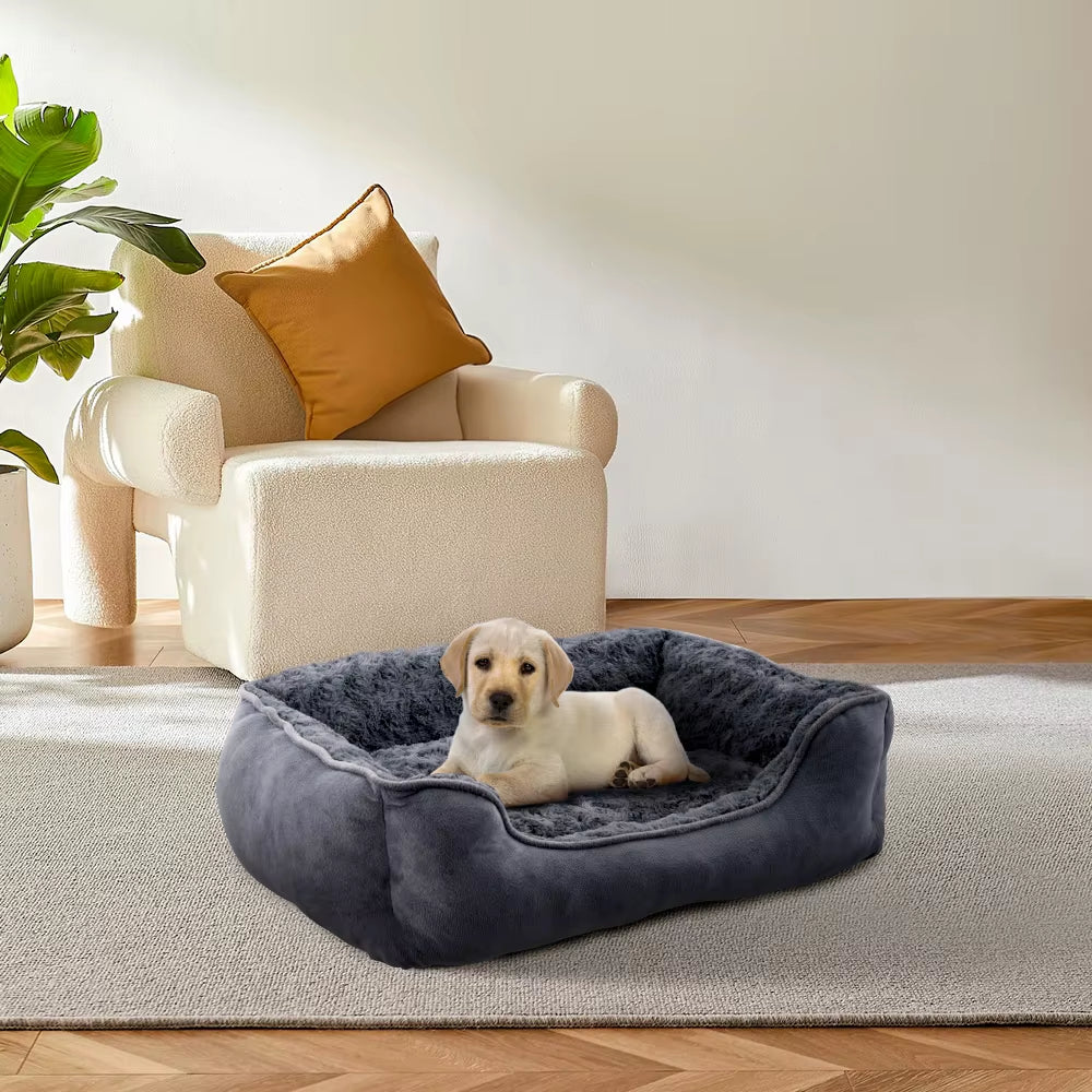 Soft Grey Pet Sleeping Bed for Small Medium Large Removable Dogs Puppy Bed Pet Supplies