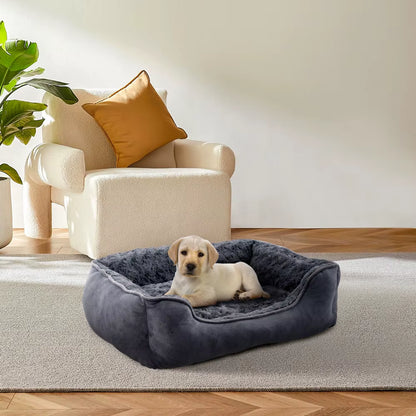 Soft Grey Pet Sleeping Bed for Small Medium Large Removable Dogs Puppy Bed Pet Supplies