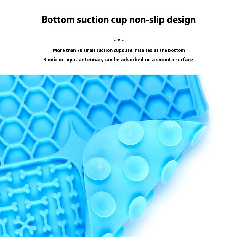 Pet Dog Cat Licking Pad Licking Pad anti Choking Slow Food Utensils Slow Food Bowl Licking Plate Pet Cat Yogurt Meal Mat