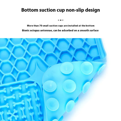 Pet Dog Cat Licking Pad Licking Pad anti Choking Slow Food Utensils Slow Food Bowl Licking Plate Pet Cat Yogurt Meal Mat