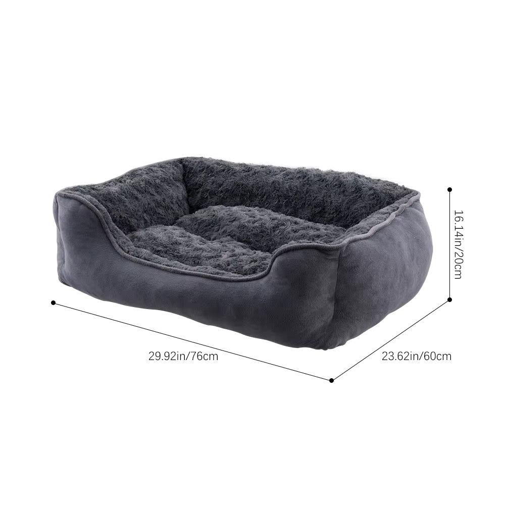 Soft Grey Pet Sleeping Bed for Small Medium Large Removable Dogs Puppy Bed Pet Supplies