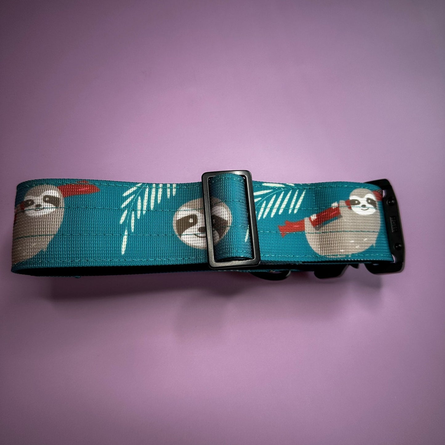 Lazy Sloth Tactical Dog Collar with Handle – Durable & Stylish for Large Dogs