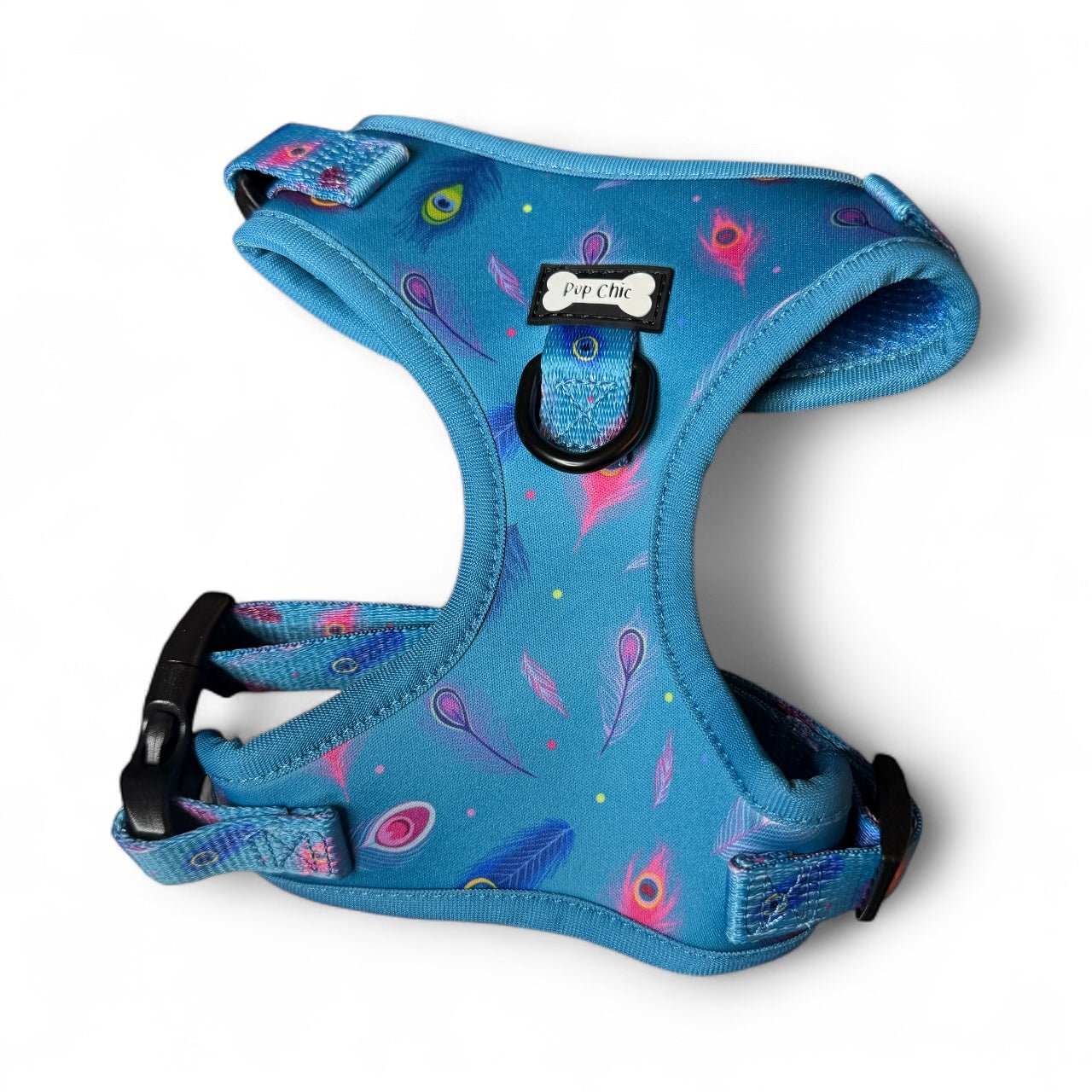 Power Peacock Step-In Adjustable Harness – Easy, Comfy & Made for Stylish Small Dogs!