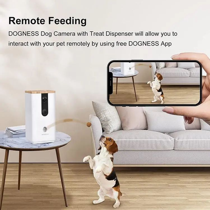 DOGNESS Wi-Fi Pet Camera with Treat Dispenser for Dogs and Cats